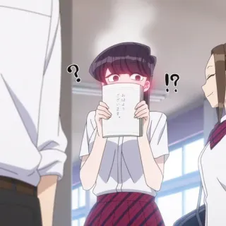 🪁 Komi Shouko Komi Can't Communicate おはようございます。 Anime, Komi Can't Communicate, Komi Shouko, Saudação, Estudante, Tímida, Fofa telegram sticker