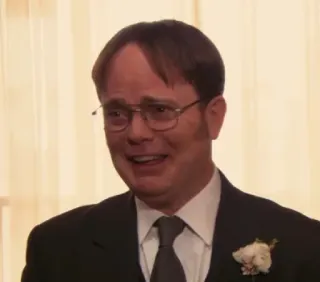 😢 Dwight Schrute The Office Dwight Schrute, The Office, mariage, personnage, comédie telegram sticker