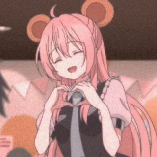 ☺ anime, pink hair, cute, girl, kawaii whatsapp sticker