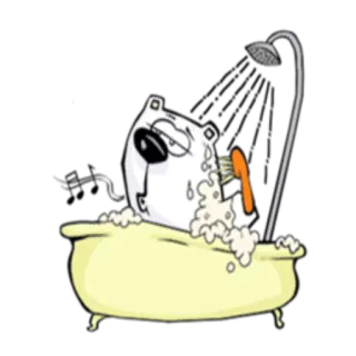 🛁 медведь, ванна, мультфильм, душ, пена для ванны, милый, животное telegram sticker