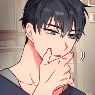 🕯 남자, 애니메이션, 캐릭터, 슬픈, 생각, 화난 whatsapp sticker