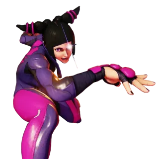 💖 Juri Han Street Fighter Juri Han, Street Fighter, Fighting Game, Videospielcharakter, Kampfkünstler telegram sticker