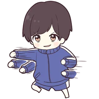 😏 cartoon, anime, character, martial arts, fighting, chibi telegram sticker