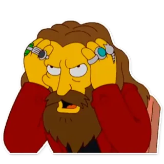 🤦‍♂️ cartoon, simpsons, angry, upset, character telegram sticker