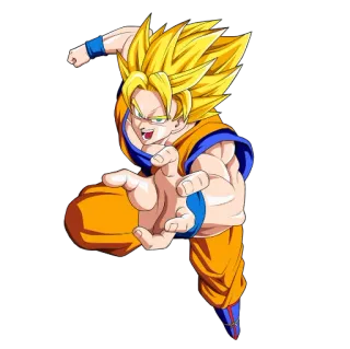 😉 Goku Dragon Ball Anime, Manga, Super Saiyan, Dessin animé, Combattant, Arts martiaux, Dragon Ball Z telegram sticker