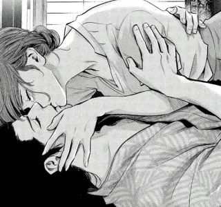 🥢 beijo, romance, amor, casal, afeição, anime, manga whatsapp sticker