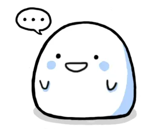 ⛄ 블롭, 귀여운, 만화, 말풍선, 카와이, 친근한 whatsapp sticker