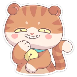 😃 кот, мультфильм, животное, наклейка telegram sticker