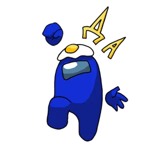 👍 Among Us character Among Us videogame, personagem, Among Us, chapéu de ovo, desenho animado telegram sticker