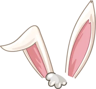 👂 Orelhas de coelho, Orelhas de coelho, Fantasia, Páscoa, Orelhas de animais, Peludo, Arco de cabelo telegram sticker