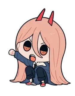 💗 Power Chainsaw Man Anime, Mangá, Desenho animado, Personagem, Poder, Chainsaw Man, Demônio telegram sticker