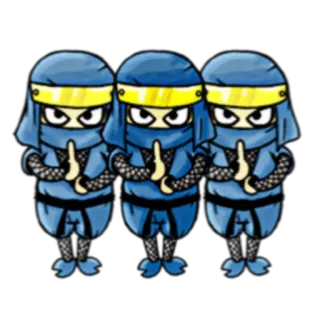 ⚔ Ninja, Guerrier, Dessin animé, Combattant, Arts martiaux, Anime telegram sticker