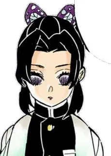 🦋 Shinobu Kocho Demon Slayer Аниме, Манга, Клинок рассекающий демонов, Шинобу Кочо, Бабочка, Украшение для волос, Персонаж whatsapp sticker