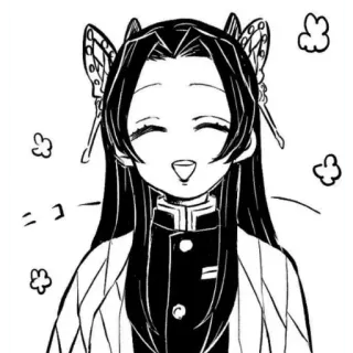 🙂 ニコー anime, manga, smile, happy, black and white, cartoon telegram sticker