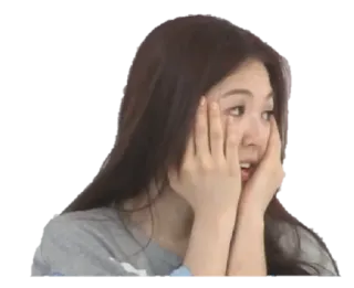 😱 mujer, sorprendida, expresión, cara, asiática, impactada telegram sticker