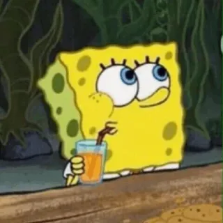 ⚡️ Spongebob Bob Esponja, Bebendo, Desenho animado, Animação, Nickelodeon telegram sticker