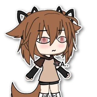 😐 ЧТА.. Гача, Аниме, Мультфильм, Цифровое искусство telegram sticker