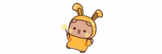 🫖 Kartun, Kelinci, Lucu, Stiker, Kuning telegram sticker