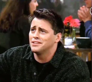 ☹️ Joey Tribbiani Friends Joey, Friends, serie TV, sitcom, Matt LeBlanc whatsapp sticker