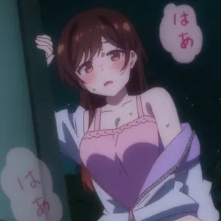 🌸 Chizuru Mizuhara Rent-A-Girlfriend はあ Anime, Dziewczyna, Rumieniec, Urocza, Mizuhara, Rent-a-Girlfriend telegram sticker