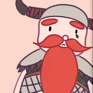 🦄 viking, cartoon, nordic, warrior, helmet, beard telegram sticker