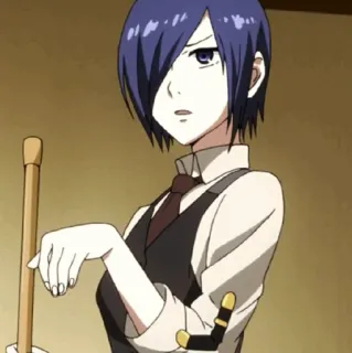 🪁 Touka Kirishima Tokyo Ghoul อนิเมะ, กูล, พนักงานเสิร์ฟ, ตัวละคร, โทวกะ, คิริชิมะ telegram sticker