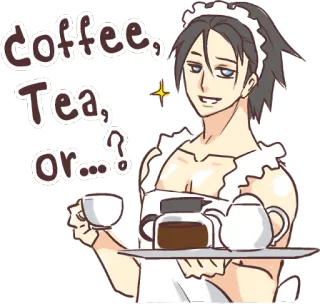 Man Maid (not a butler) ENG :: @line_stickers telegram stickers