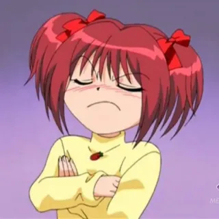 😤 Anime, Cartoon, Wütend, Mädchen, Rote Haare, Schmollen whatsapp sticker