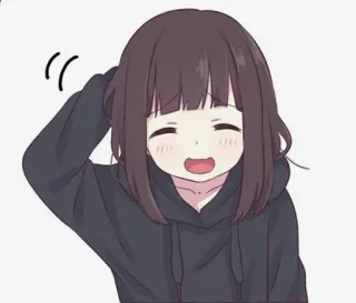 😂 Dziewczyna anime, Kreskówka, Postać, Słodkie, Dziewczyna, Manga, Anime, Ilustracja telegram sticker