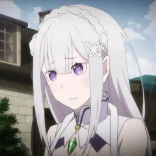 🤍 Emilia Re:Zero Anime, Emilia, Re:Zero, Waifu, Carina, Ragazza telegram sticker