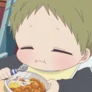 🍭 Anime, Bayi, Makan, Lucu, Kartun, Anak telegram sticker
