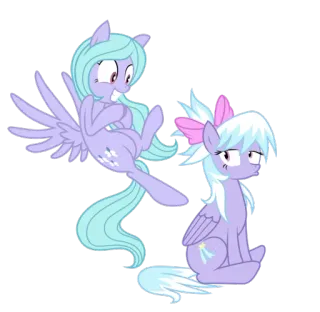 😖 My Little Pony, Pony, Pegasus, Niedlich, Freundschaft, Cartoon, Pastell, Fliegend telegram sticker