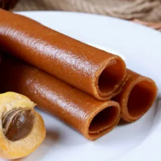 😍 apricot, fruit leather, roll, snack, healthy, food, sweet whatsapp sticker