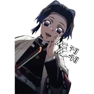 🎭 Shinobu Kocho Demon Slayer MOCHII MOCHII anime, demon slayer, shinobu kocho, manga, character, cartoon whatsapp sticker