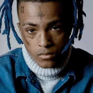 🖤 XXXTentacion rapper, muzikant, portret, zanger, xxxtentacion, blauw haar telegram sticker