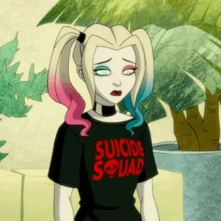 🎪 Harley Quinn Suicide Squad SUICIDE SQUAD 할리 퀸, 수어사이드 스쿼드, DC 코믹스, 슈퍼빌런, 만화, 애니메이션 telegram sticker