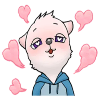 😍 Dessin animé, Animal, Ours, Amour, Coeurs, Mignon telegram sticker