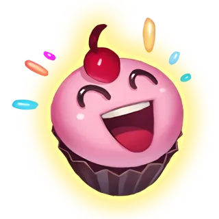 🍰 cupcake, food, dessert, emoji, sweet, cherry telegram sticker