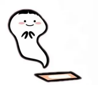 ✨ fantasma, desenho animado, fofo, amigável, kawaii, aparição telegram sticker