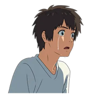 😭 anime, crying, sad, emotional, cartoon telegram sticker