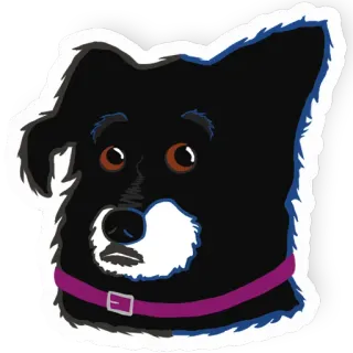 😯 狗, 小狗, 卡通, 宠物, 动物, 贴纸 whatsapp sticker