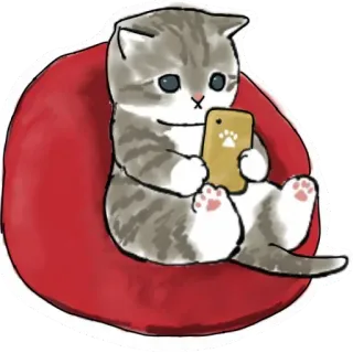 🤳 gato, gatito, animal, teléfono, digital, lindo, mascota whatsapp sticker