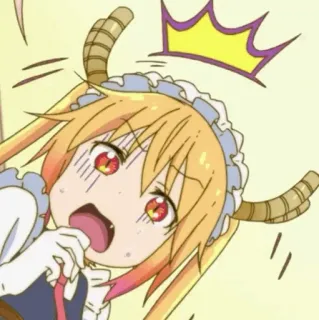 💈 Tohru Miss Kobayashi's Dragon Maid Anime, Dragón, Sirvienta, Tohru, Kawaii, Dibujos animados telegram sticker