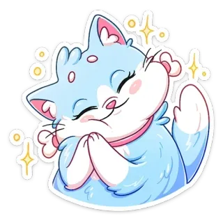 ✨ chat, mignon, autocollant, dessin animé, animal, kawaii telegram sticker