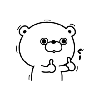 👍 oso, lindo, pulgar arriba, aprobación, positivo, dibujo animado telegram sticker