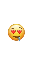 😍 Emoji, Amore, Occhi a cuore, Sbavando telegram sticker
