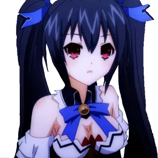 😧 Noire Hyperdimension Neptunia Anime, Video game, Karakter, Hyperdimension Neptunia, Noire whatsapp sticker