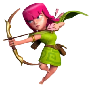 🏹 Archer Clash of Clans 궁수, 클래시 오브 클랜, 활, 화살, 게임 telegram sticker