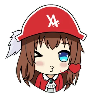 😘 Anime, Desenho animado, Sticker, Fofo, Coração, Personagem whatsapp sticker