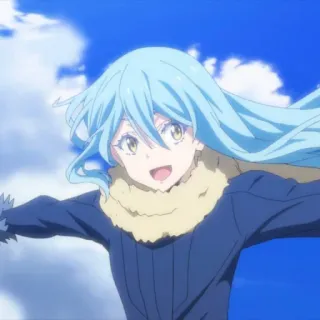 😄 Rimuru Tempest That Time I Got Reincarnated as a Slime Аниме, Фэнтези, Слайм, Римуру, Реинкарнация, Исекай telegram sticker